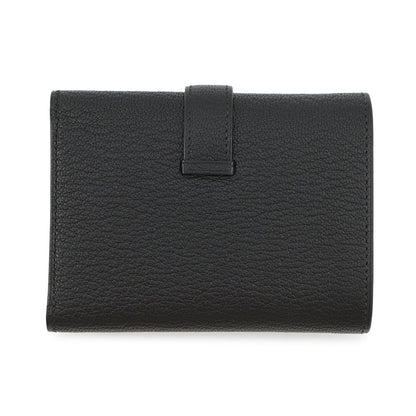 HERMES Bearn combine Black Chevre Myzore Goatskin