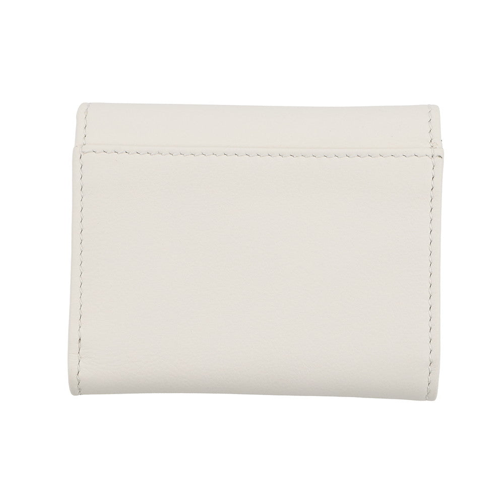 PRADA Trifold wallet White1MH043 Leather