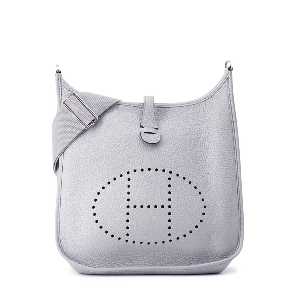 HERMES Evelyne Blue Gacier Taurillon Clemence Size PM