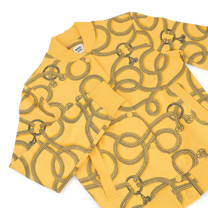 HERMES Parfroy Remix Teddy Blouson Size 34 Jaune・Mimosa Cotton100%