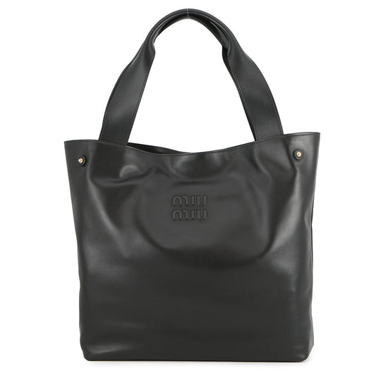 MIUMIU Hobo Bag Black5BC119 Soft Leather