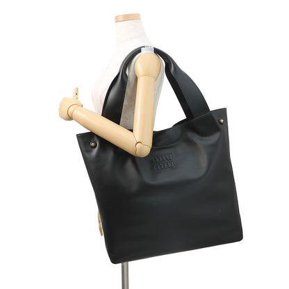 MIUMIU Hobo Bag Black5BC119 Soft Leather