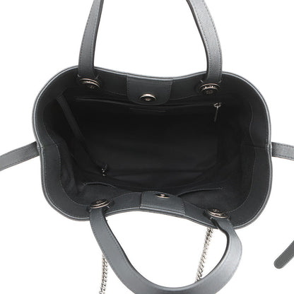 CHANEL CC Logo Cava 2-Way Tote Bag BlackAS0448 Leather