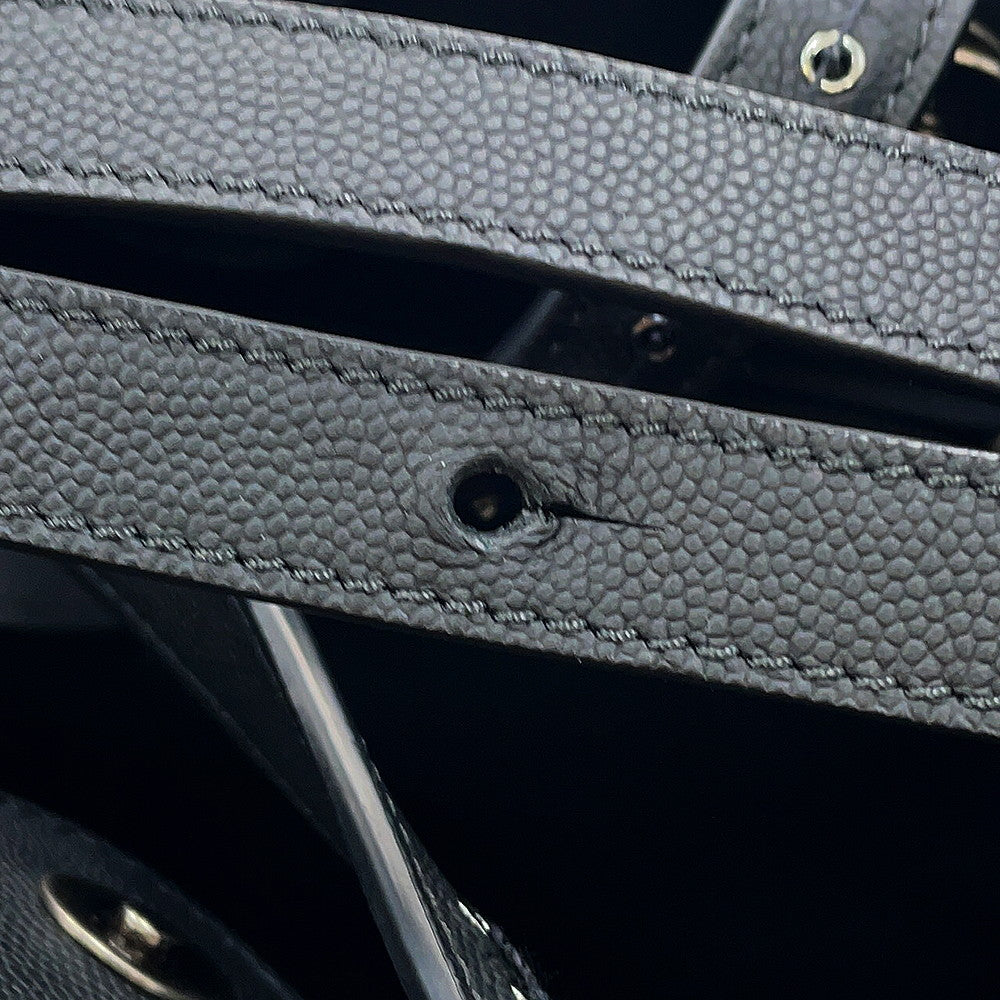 CHANEL CC Logo Cava 2-Way Tote Bag BlackAS0448 Leather