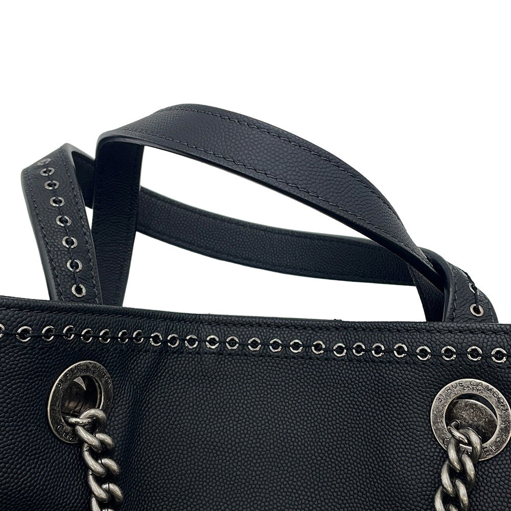 CHANEL CC Logo Cava 2-Way Tote Bag BlackAS0448 Leather