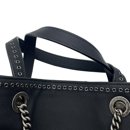CHANEL CC Logo Cava 2-Way Tote Bag BlackAS0448 Leather