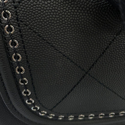 CHANEL CC Logo Cava 2-Way Tote Bag BlackAS0448 Leather