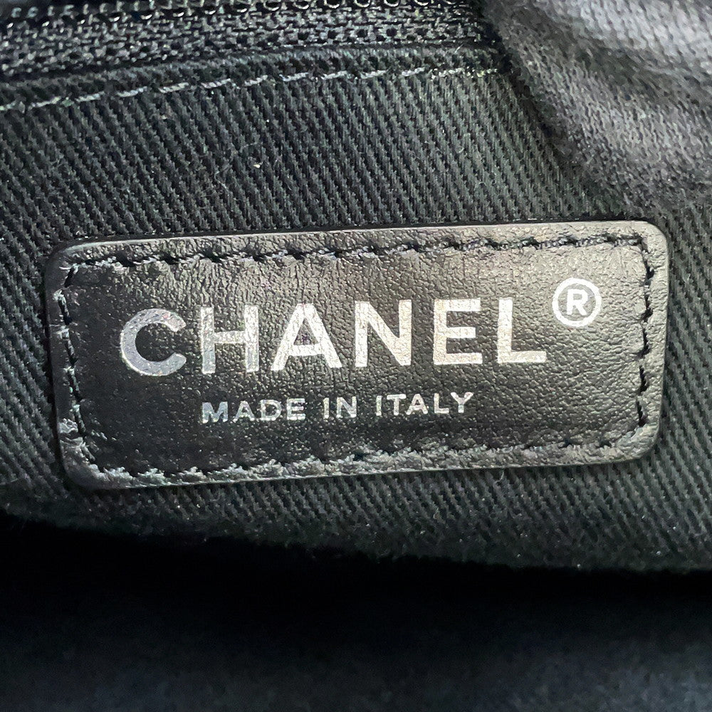 CHANEL CC Logo Cava 2-Way Tote Bag BlackAS0448 Leather