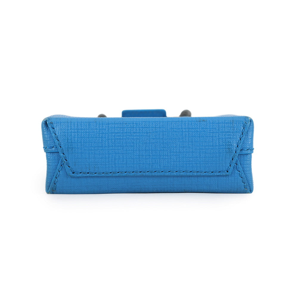 BALENCIAGA shopping phone holder Blue593826 Leather