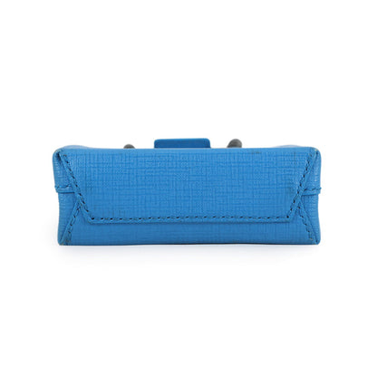 BALENCIAGA shopping phone holder Blue593826 Leather