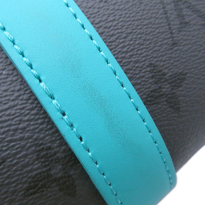 LOUIS VUITTON Keepall Bandouliere Turquoise/NoirM11645 Monogram Eclipse Reverse Size 25
