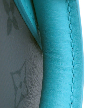 LOUIS VUITTON Keepall Bandouliere Turquoise/NoirM11645 Monogram Eclipse Reverse Size 25
