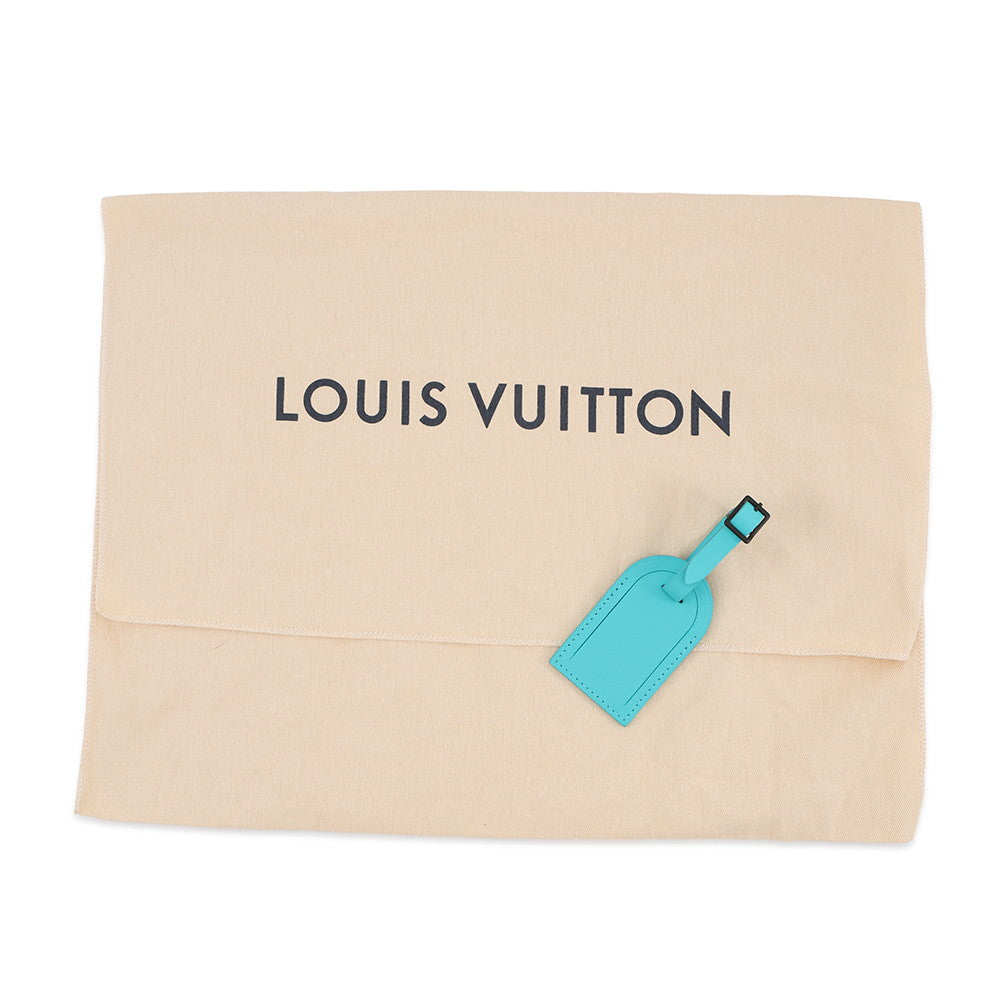 LOUIS VUITTON Keepall Bandouliere Turquoise/NoirM11645 Monogram Eclipse Reverse Size 25