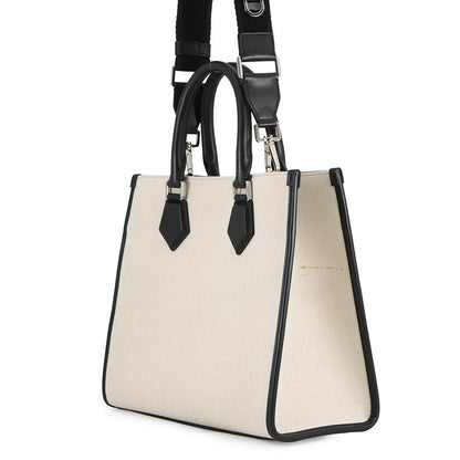 DOLCE&GABBANA DG Logo 2-Way Tote Bag Ivory/BlackBM2012AY9968S469 Canvas Leather