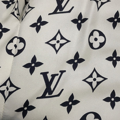 LOUIS VUITTON Damier Fox Intarsia Fur Jacket Size 38 White/Black1A5RDH Fox Raccoon