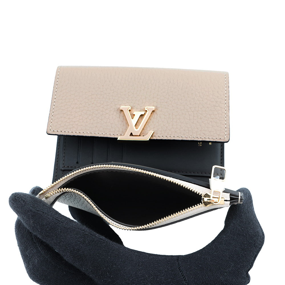 LOUIS VUITTON Portefeuille Capucine Compact GaletM62159 Taurillon Leather
