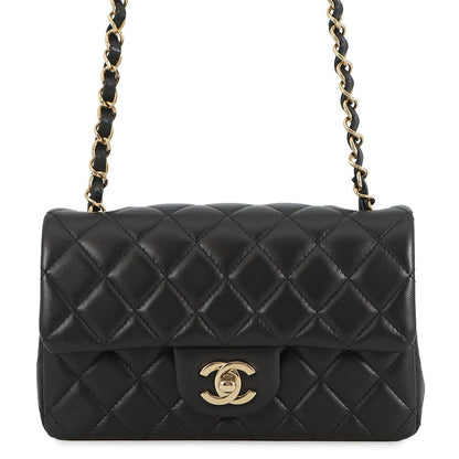 CHANEL Mini Matelasse Single Chainshoulder Bag BlackA69900 Lambskin Size 20