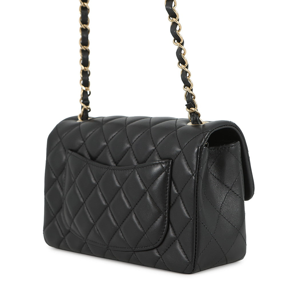 CHANEL Mini Matelasse Single Chainshoulder Bag BlackA69900 Lambskin Size 20