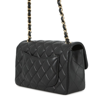 CHANEL Mini Matelasse Single Chainshoulder Bag BlackA69900 Lambskin Size 20
