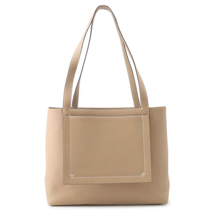 HERMES Cabas Sellier Beige Marfa Taurillon Clemence Size 31