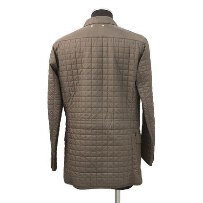 LOUIS VUITTON Quilted Damier Jacket Size 48 Khaki Polyester100% Calf Leather