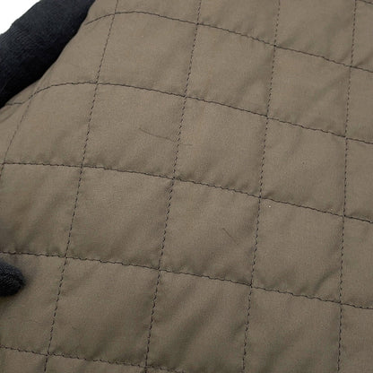 LOUIS VUITTON Quilted Damier Jacket Size 48 Khaki Polyester100% Calf Leather
