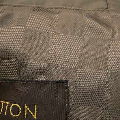 LOUIS VUITTON Quilted Damier Jacket Size 48 Khaki Polyester100% Calf Leather