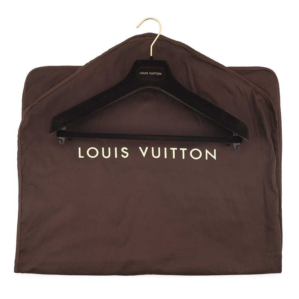 LOUIS VUITTON Quilted Damier Jacket Size 48 Khaki Polyester100% Calf Leather