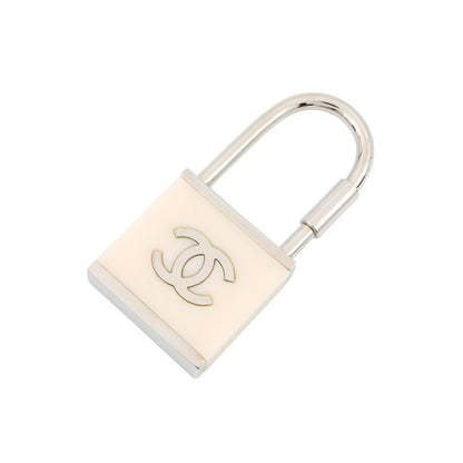 CHANEL CC Logo Key Bag Charm WhiteA17952 Metal