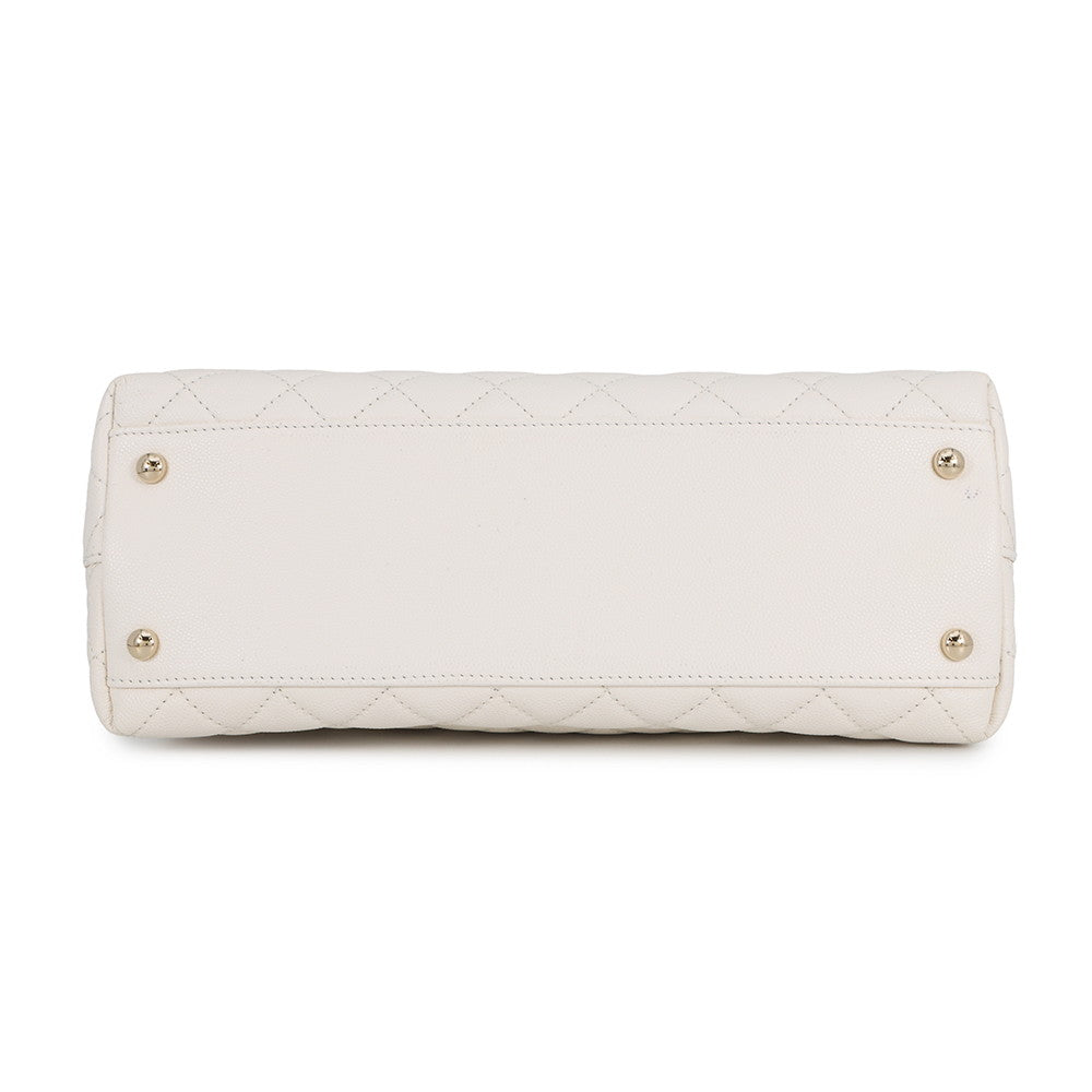 CHANEL Coco handle WhiteA92991 Caviar Leather Size 29