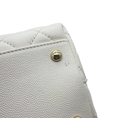 CHANEL Coco handle WhiteA92991 Caviar Leather Size 29