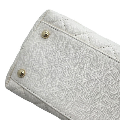 CHANEL Coco handle WhiteA92991 Caviar Leather Size 29