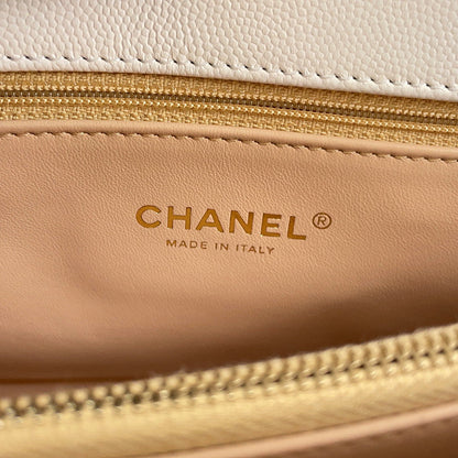 CHANEL Coco handle WhiteA92991 Caviar Leather Size 29