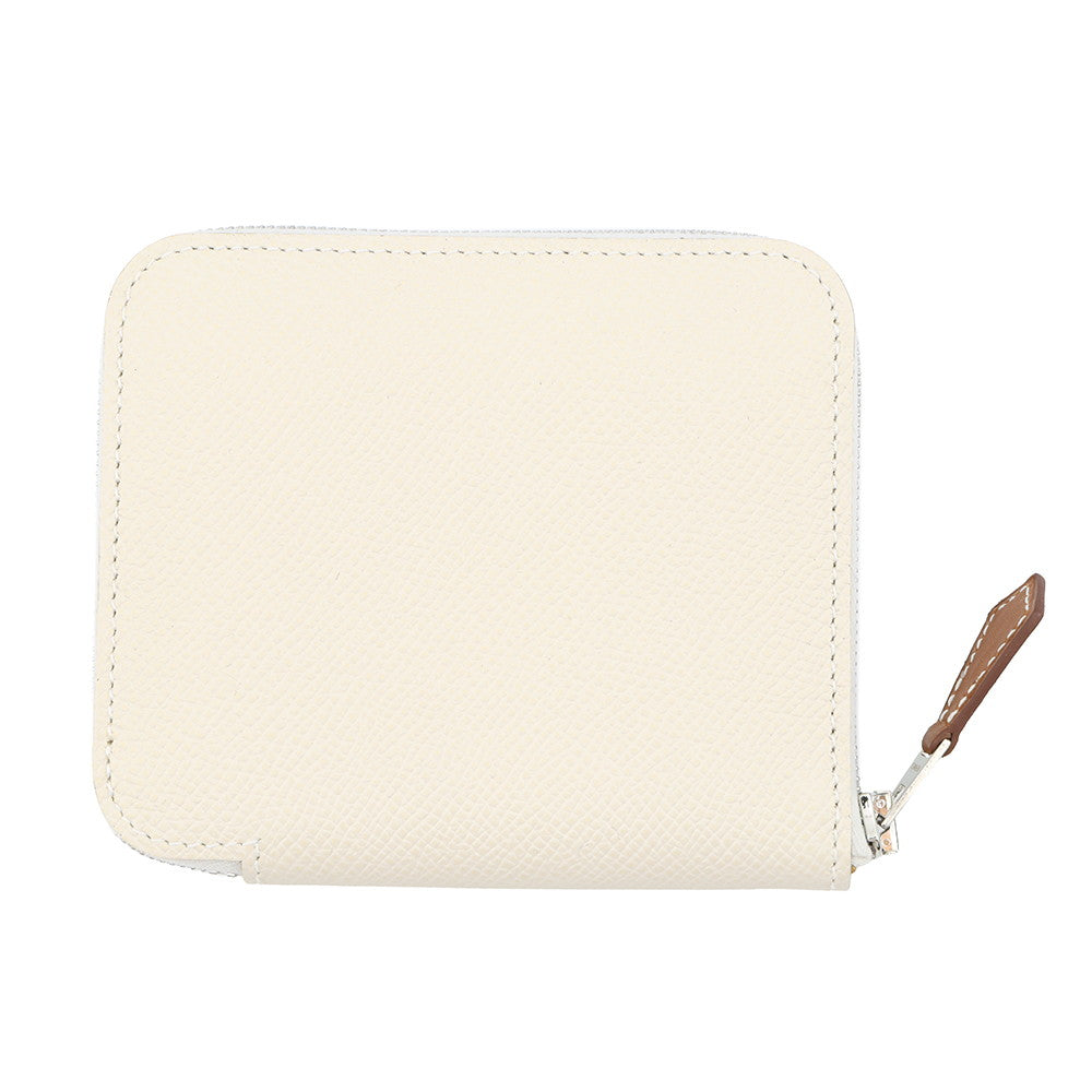 HERMES Azap compact silk in Nata Epsom
