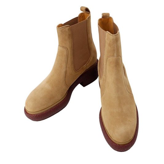 HERMES Forever Side Gore Boots Brown suede Size 38