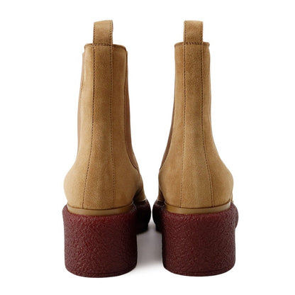 HERMES Forever Side Gore Boots Brown suede Size 38