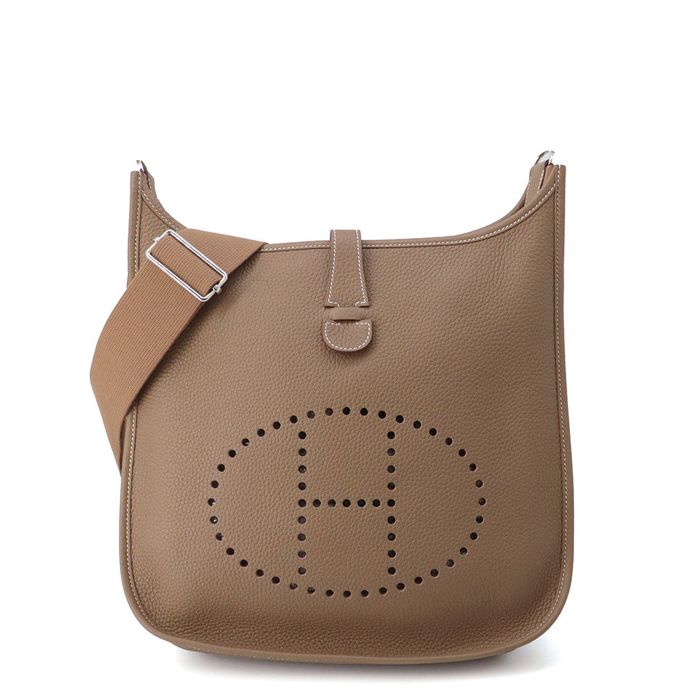 HERMES Evelyn 3 Etoupe Taurillon Kellemans Size GM