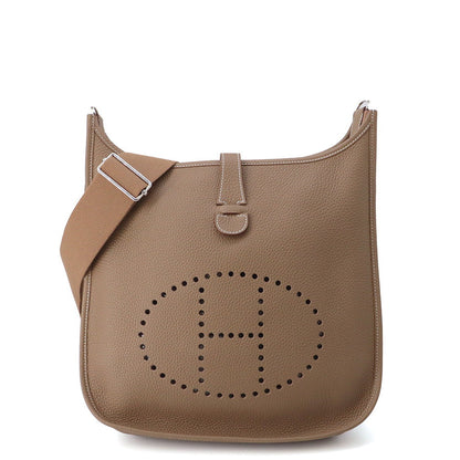 HERMES Evelyn 3 Etoupe Taurillon Kellemans Size GM