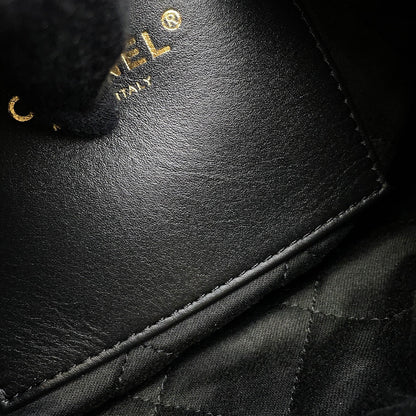 CHANEL CHANEL22 Calf Leather BlackAS3980 Shiny Calf Leather Size Mini