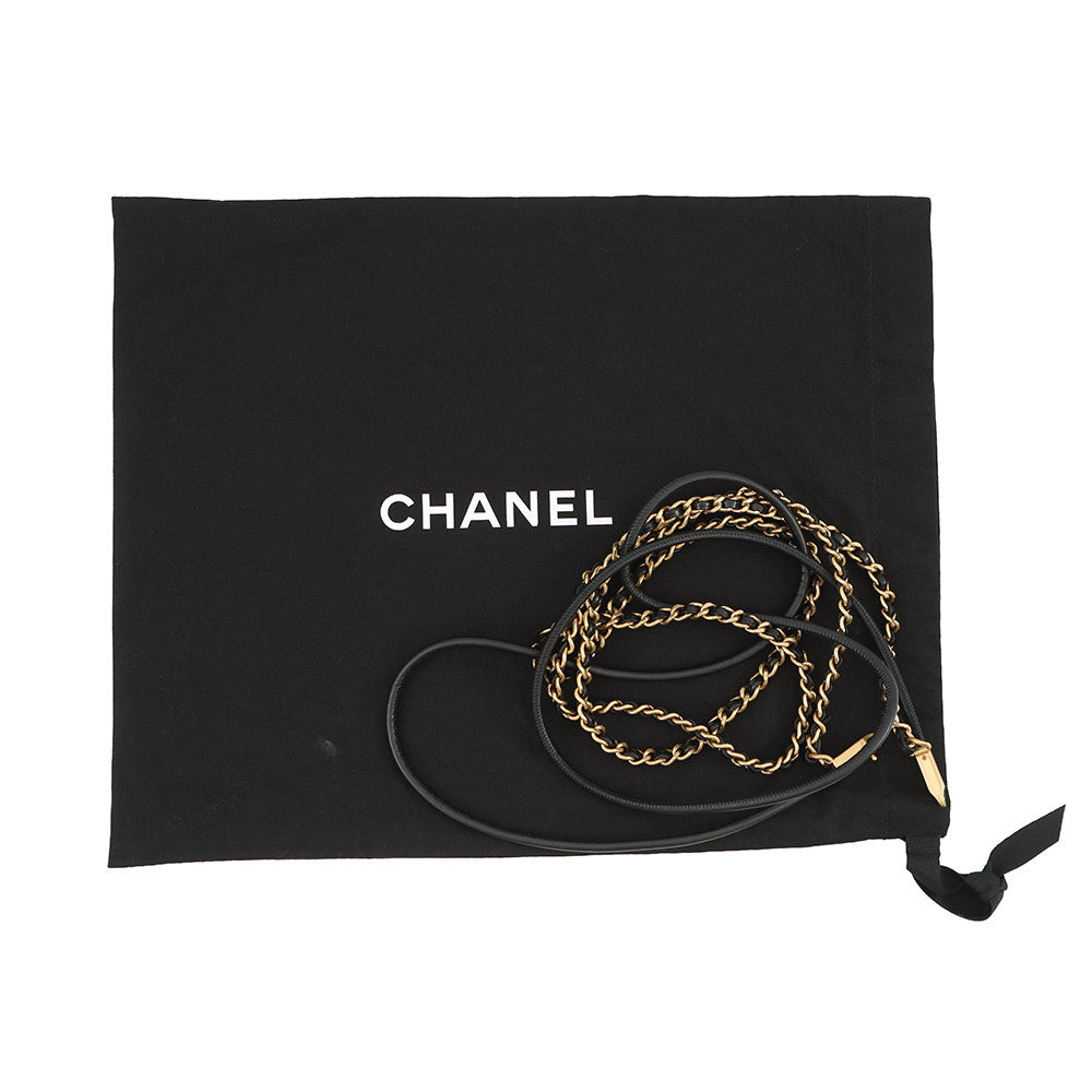 CHANEL CHANEL22 Calf Leather BlackAS3980 Shiny Calf Leather Size Mini