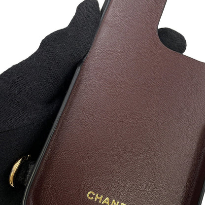 CHANEL Matelasse iPhone Case for 14pro BlackAP3553 Caviar Leather