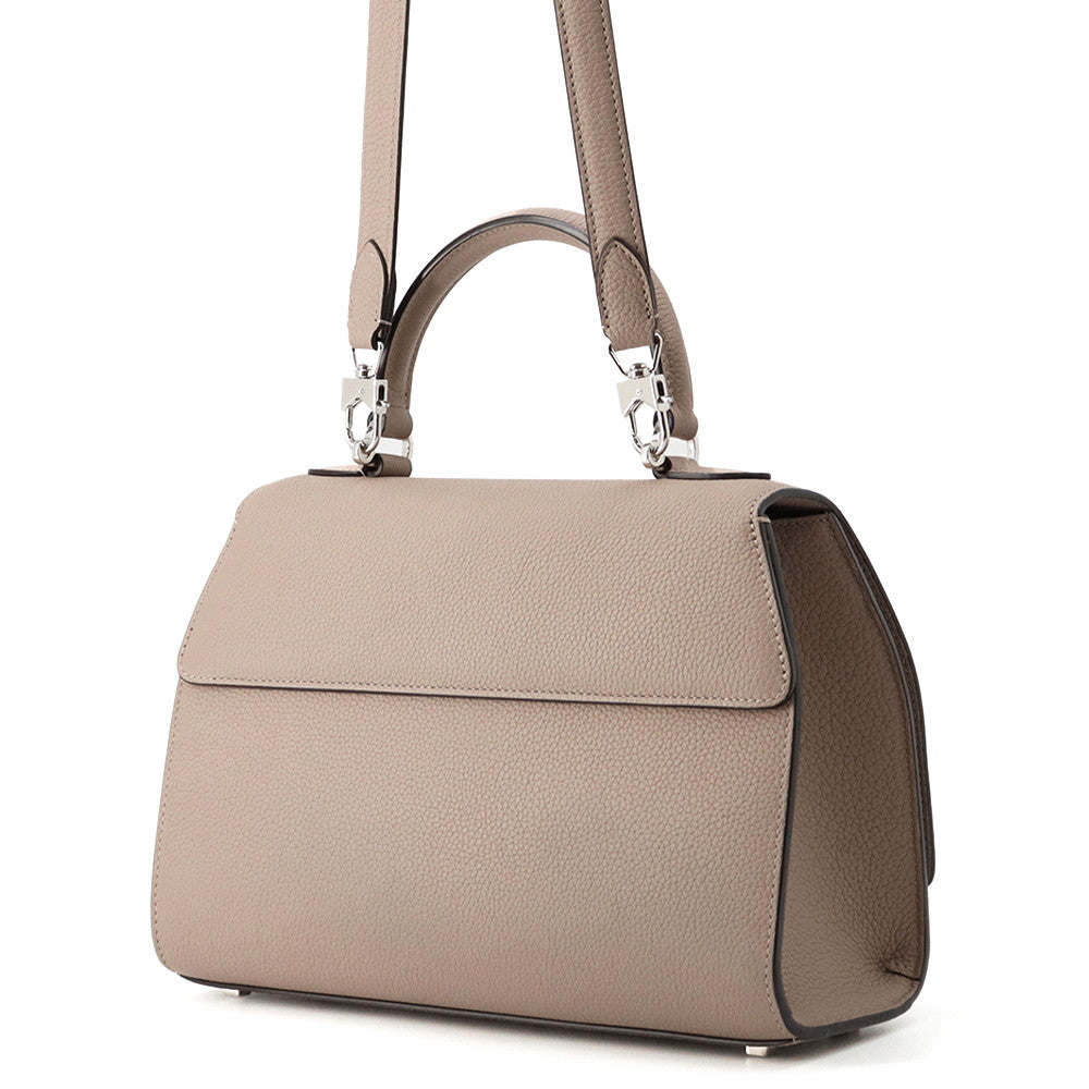 MOYNAT Moynat Régienne 2-Way Handbag Greige Leather