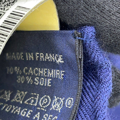 HERMES Scarf Carre 140 INDEX PALMARUM Palm Index Size 140 Marine/WhiteH243366S Cashmere70% Silk30%