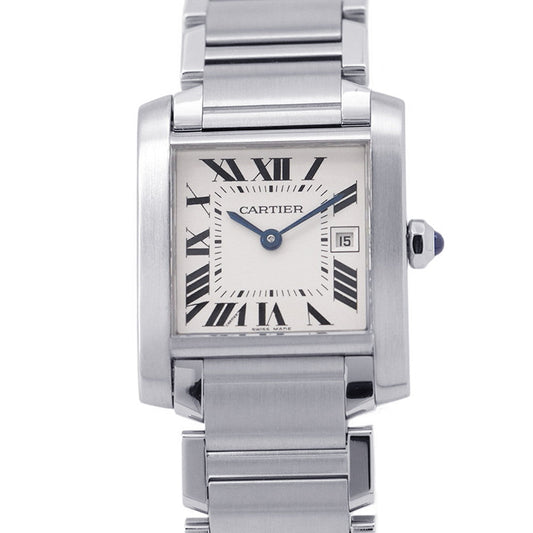 CARTIER Tank Francaise MM H30.4mmxW25.05mm Stainless Steel White DialW51011Q3