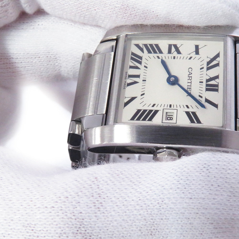 CARTIER Tank Francaise MM H30.4mmxW25.05mm Stainless Steel White DialW51011Q3