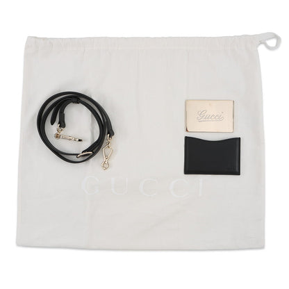 GUCCI Bamboo 1947 Top Handle Black827815 Leather Size Small
