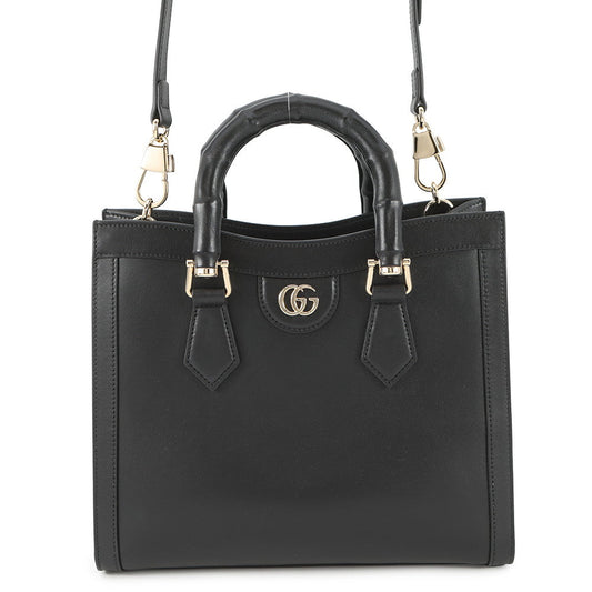 GUCCI Diana Tote Bag Black832982 Leather Size Medium
