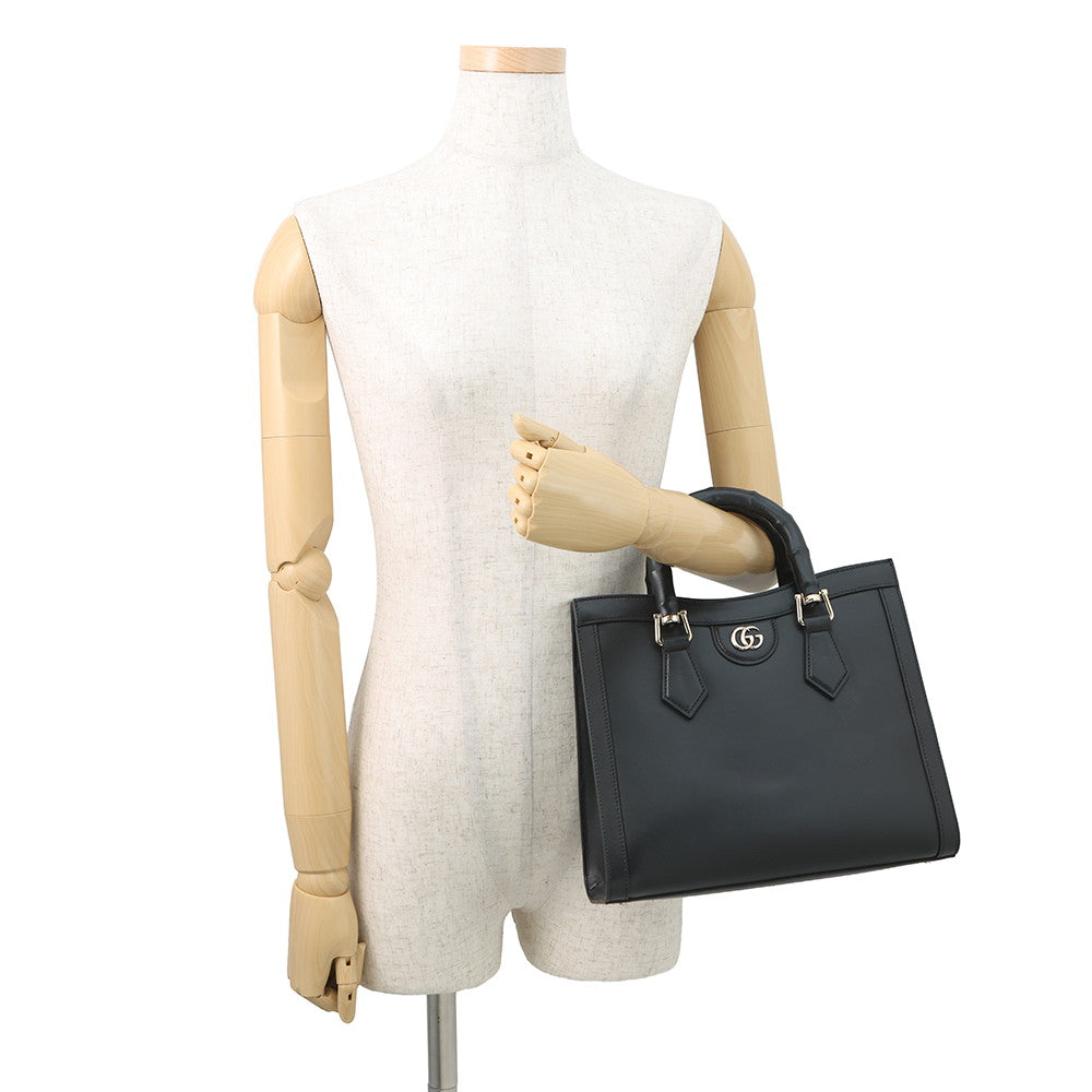 GUCCI Diana Tote Bag Black832982 Leather Size Medium