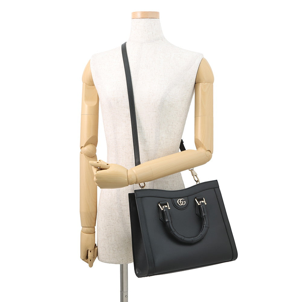 GUCCI Diana Tote Bag Black832982 Leather Size Medium