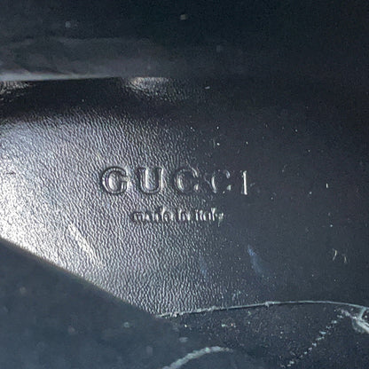 GUCCI Double G EncreBoots Black719849 Leather GG Canvas Size 34 1/2